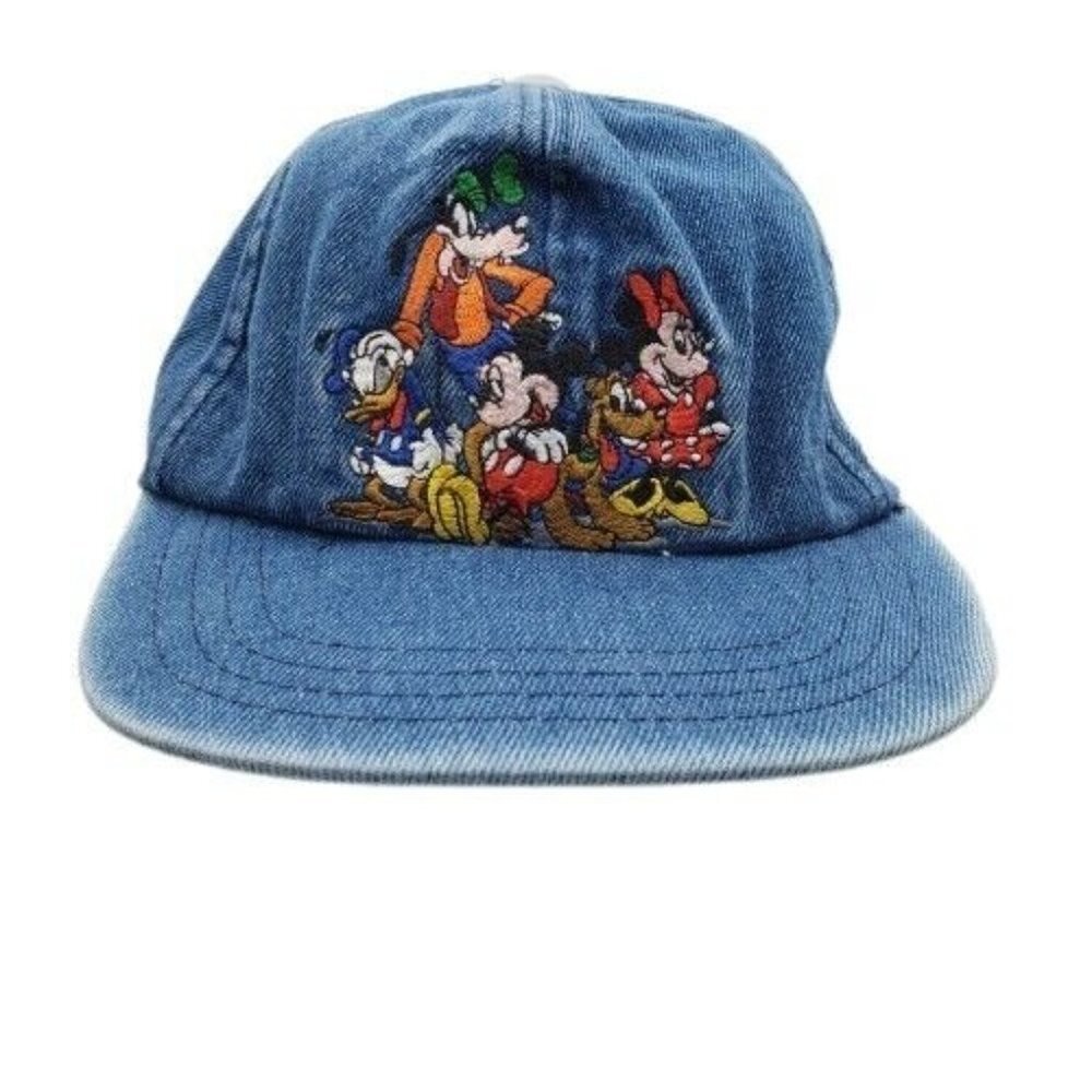 Disney goofy Mickey Minnie Pluto Donald  Denim Jean Hat Read Description